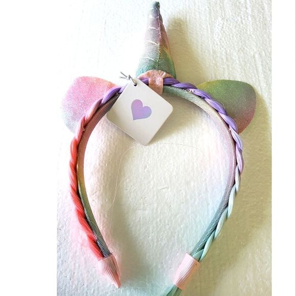 Unicorn Headband Multi-color Glitter Ears Hair NEW Tags - Picture 3 of 9